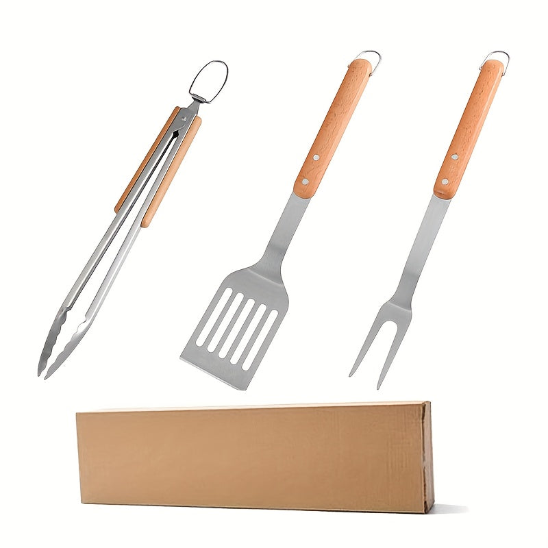 🔥 PitMaster Beechwood BBQ Tool Set