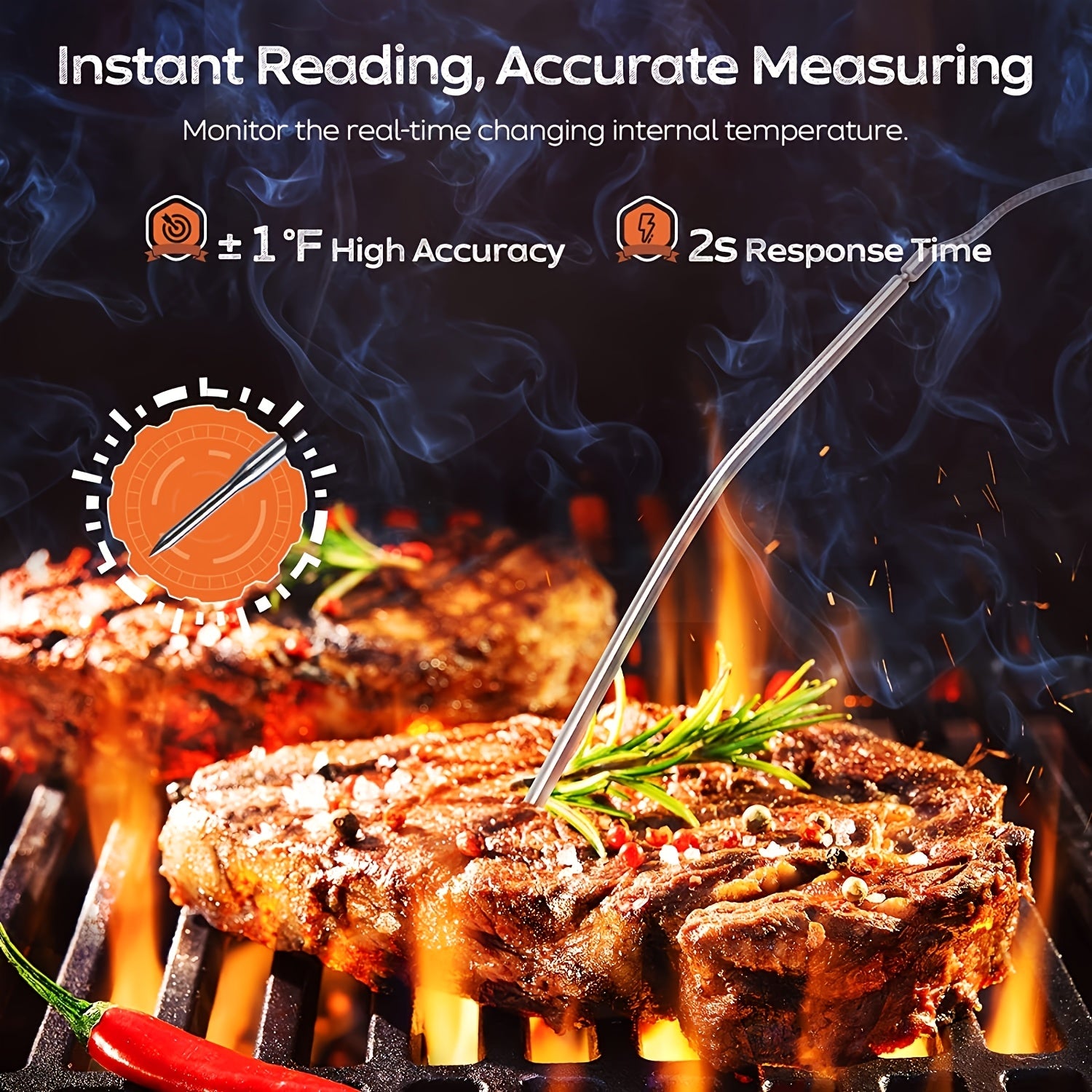 🔥 GrillSense Touch BBQ Thermometer
